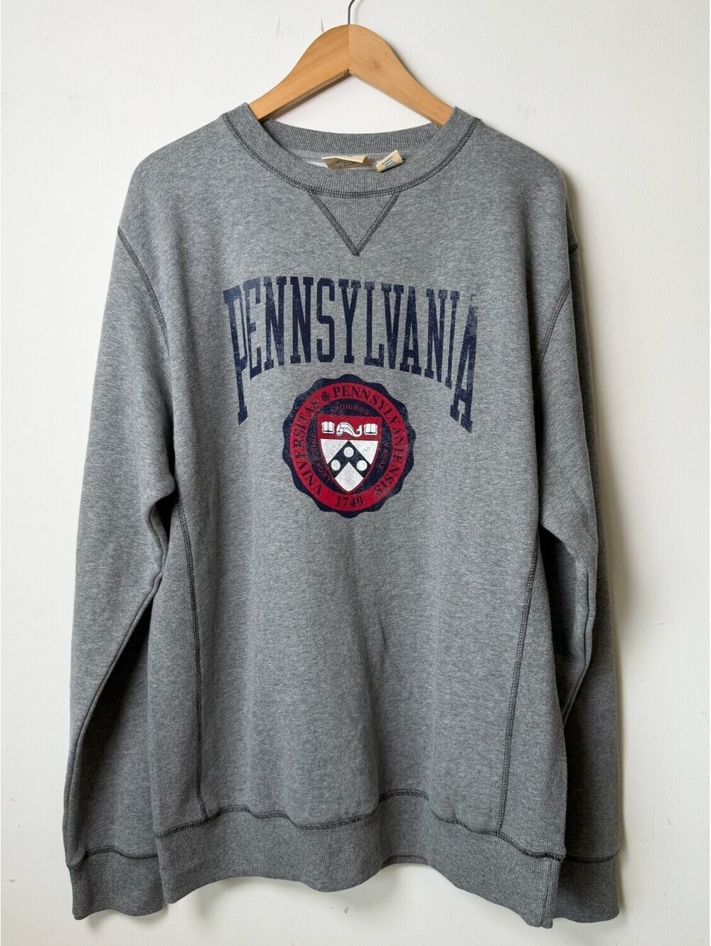 Blue 84 Pennsylvania Universitas Pennsylvaniensis Sweatshirt Mens L Gray NWT